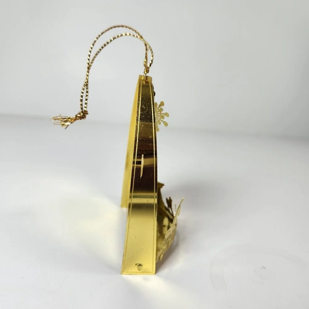 Vintage Nativity Christmas Ornament Light Cover Taiwan Laser Etched 3-D